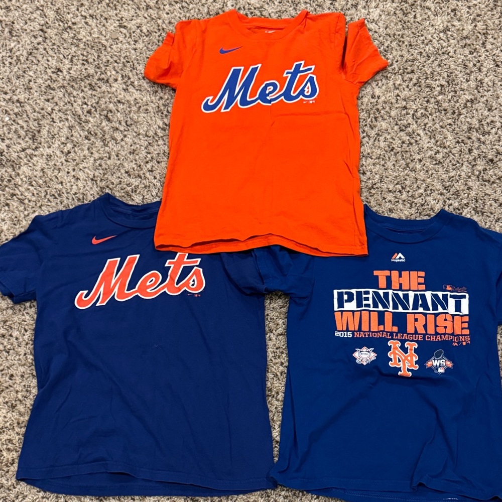 Nike Kids Mets Orange and Blue T-Shirt Trio